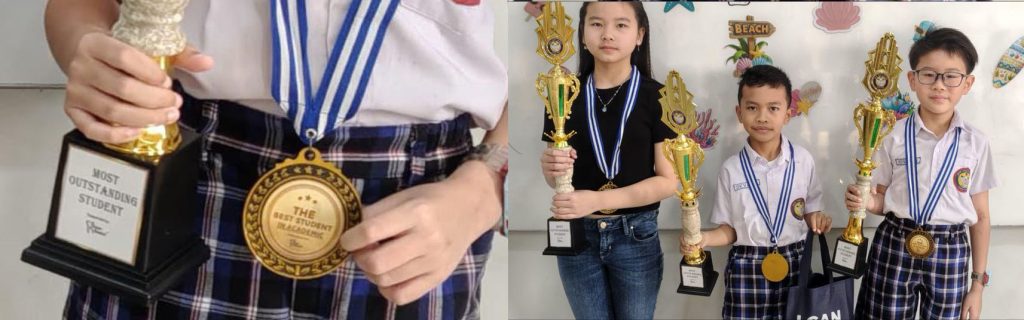 Pemberian penghargaan pada para siswa yang telah menunjukkan dedikasi, kerja keras, dan prestasi